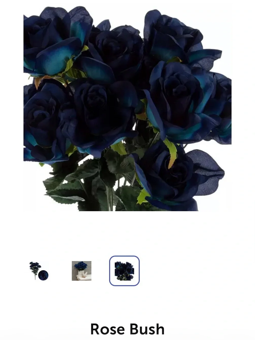 Artificial Blue Rose Bouquet - Home Accents